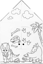Cargar imagen en el visor de la galería, Easy Playhouse Dinosaur House - Casa de cartón para pintar
