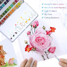 Cargar imagen en el visor de la galería, Emooqi - Juego de pintura de acuarela 42 colores premium
