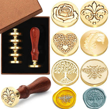 Load image into Gallery viewer, KOKAY Wax Seal Stamp Set, 6 Pieces (Classic Nostalgia) 
