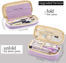 Load image into Gallery viewer, EASTHILL Large Capacity Pencil Case Purple 
