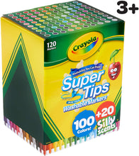 Cargar imagen en el visor de la galería, Preorder: Crayola Super Tips 100ct con 20 ct Silly Scents
