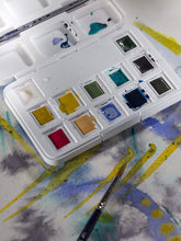將圖片載入圖庫檢視器 Van Gogh Watercolor Pocket Box Sets, 12-Pan Muted Colors Set

