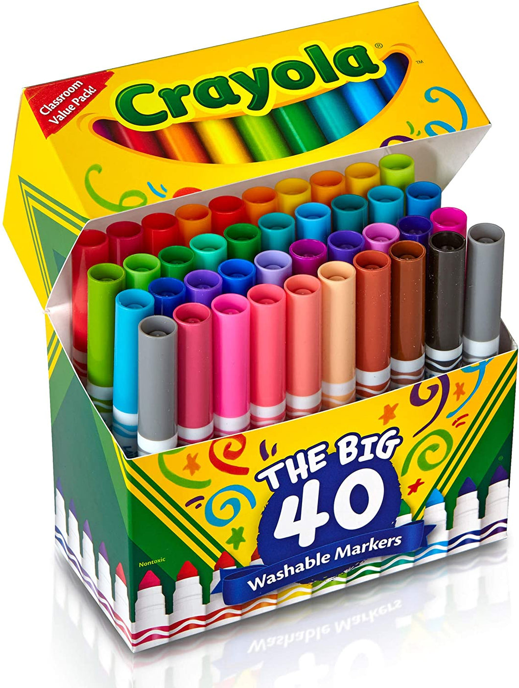 Crayola® The Big 40 Ultra-Clean Washable™ Broad Line Markers