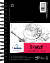 Charger l&#39;image dans la galerie, Canson - Universal Heavy-Weight Sketch Pads, Side-Spiral, 5.5&quot; x 8.5&quot;
