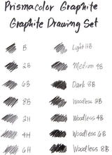 Cargar imagen en el visor de la galería, Prismacolor Graphite Drawing Set, 18 Pieces
