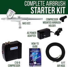 Load image into Gallery viewer, Master Airbrush Air Compressor Kit Model VC16-B22 Airbrush System 
