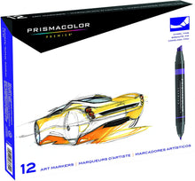 Cargar imagen en el visor de la galería, Prismacolor Premier Markers punta fina y cincel 12 unidades
