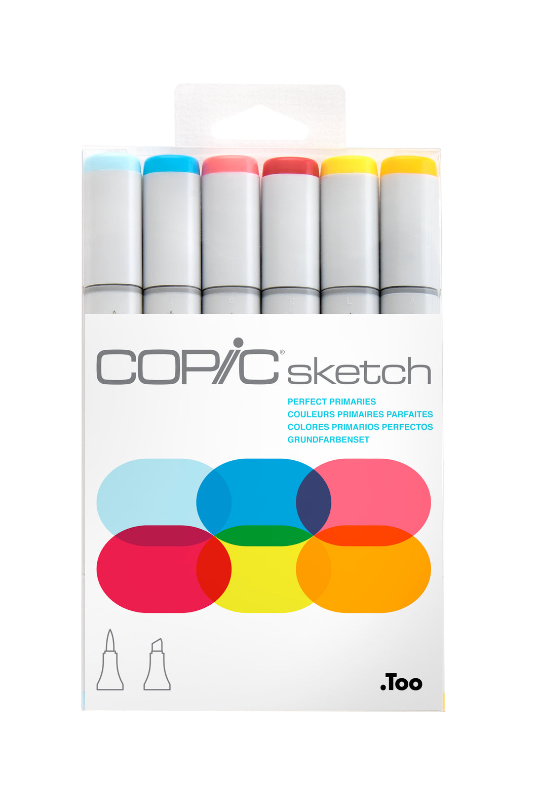 COPIC Sketch Marker Sets, 6-Color Set - Perfect Primaries