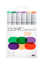Carregar imagem no visualizador da galeria, COPIC Sketch Marker Sets, 6-Color Set - Secondary Tones
