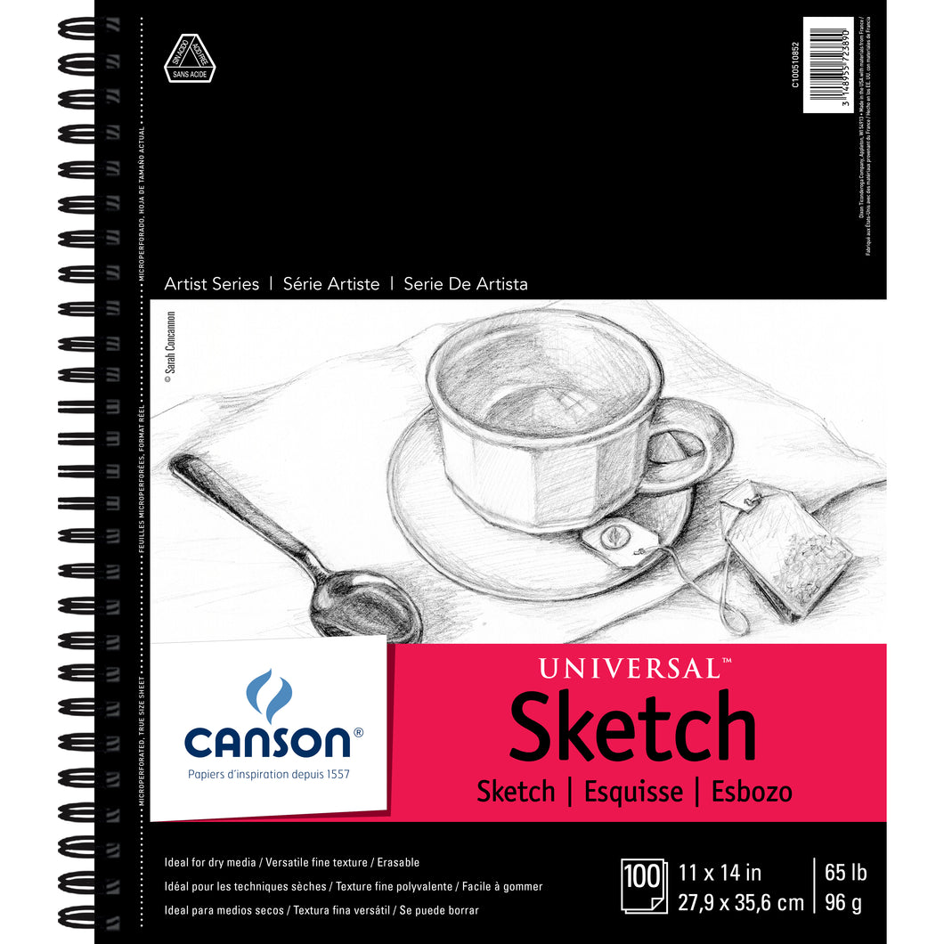 Canson - Universal Heavy-Weight Sketch Pads, Side-Spiral, 11