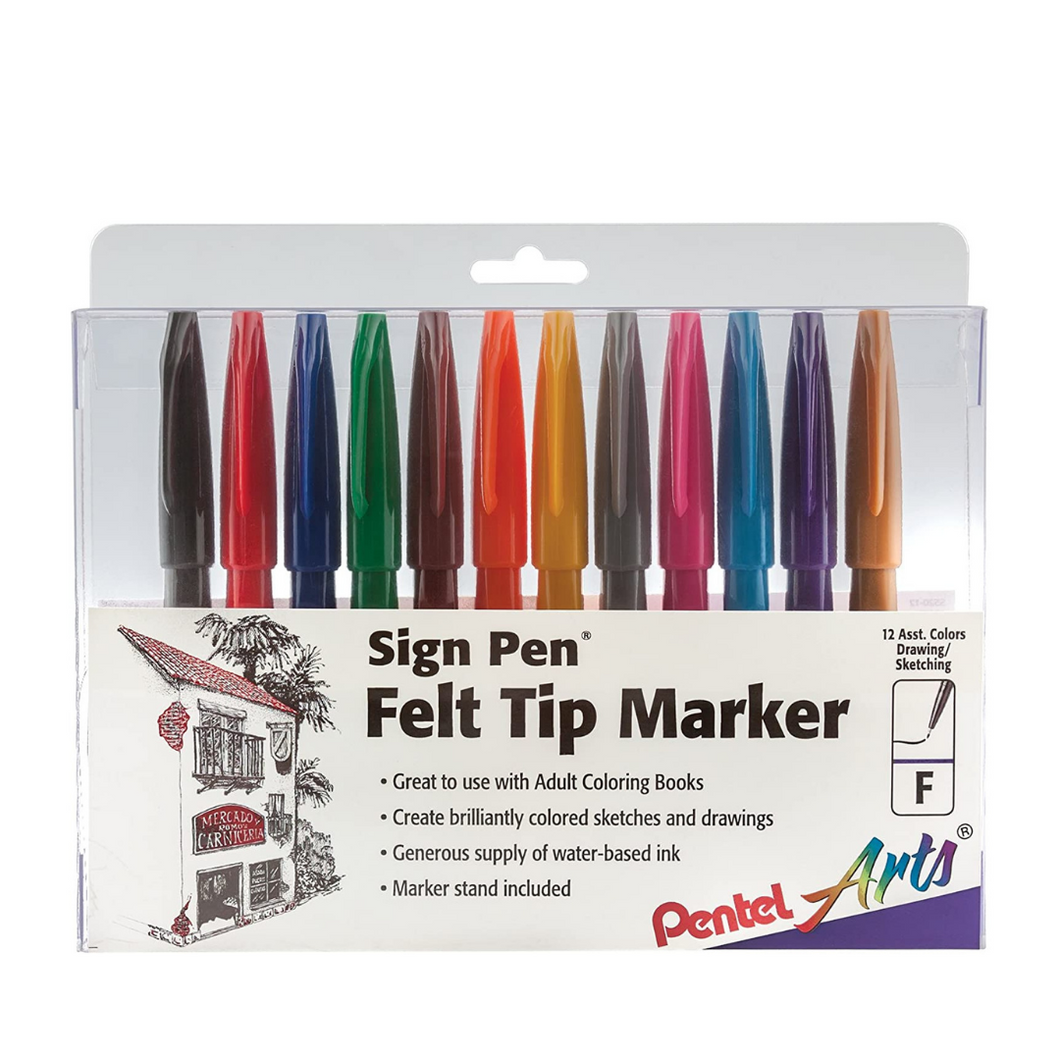 Pentel - Sing Pen, 12 colores
