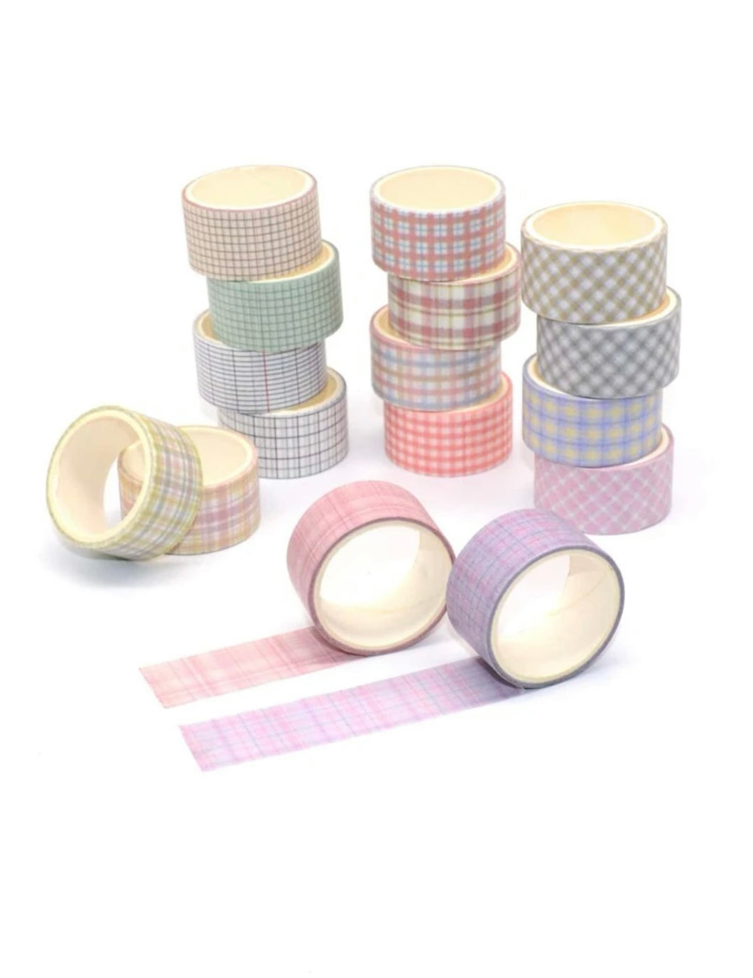 4 rolls Plaid Pattern Random Washi Tape
