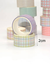 Cargar imagen en el visor de la galería, 4 rolls Plaid Pattern Random Washi Tape
