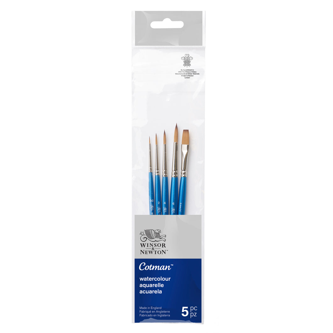 Cotman Watercolor Brush Sets, 5-Brush Set #4