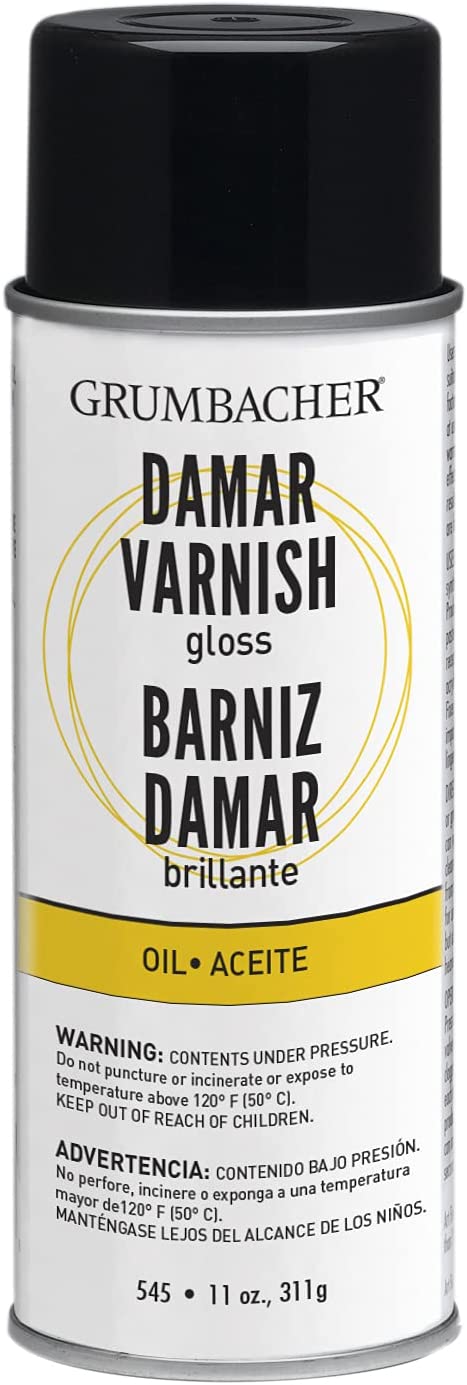 Grumbacher Damar Spray Varnish 12oz brillante