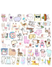 Cargar imagen en el visor de la galería, 50pcs Cartoon Alpaca Pattern Sticker&quot;
