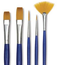 Cargar imagen en el visor de la galería, Blick Scholastic Golden Taklon Brush Set - Set of 5
