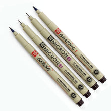 Cargar imagen en el visor de la galería, Sephia Pigma Brush, Graphic &amp; Micron 4-Pen Set
