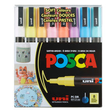 Lade das Bild in den Galerie-Viewer, POSCA Paint Marker Sets, 8-Color PC-3M Fine Soft Colours Set
