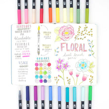 Cargar imagen en el visor de la galería, Tombow Dual Brush Pens - Floral Pallette - Set de 20
