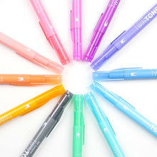 Cargar imagen en el visor de la galería, Tombow - Juego de 12 rotuladores Twintone - Pastel
