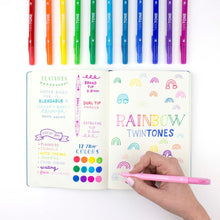 Cargar imagen en el visor de la galería, Tombow - Juego de 12 rotuladores Twintone - Rainbow
